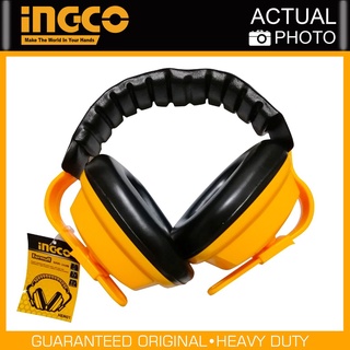 INGCO ที่ครอบหูลดเสียง (Ear Muffs) (HEM01) ที่ลดเสียง 24 เดซิเบล มีแผ่นโฟม ทนต่อการกระแทก ที่อุดหู ที่ครอบหู