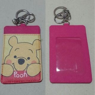 ป้ายชื่อ แผ่นหนา ป้ายใส่บัตร พวงกุญแจ ลาย พูห์ Pooh ขนาด 7x11 ซม