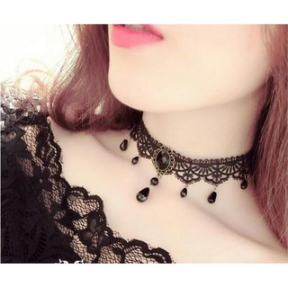 สร้อยคอ โชคเกอร์ ❤ Choker สร้อยแฟชั่น พังก์ วินเทจ สร้อยติดคอ สร้อยลูกไม้ สร้อยผ้าลูกไม้ Sexy สไตล์วิคตอเรีย คอสเพลย์