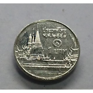 เหรียญ หมุนเวียน 1 บาท หลังวัดพระศรืๆ 2558 ไม่ผ่านใช้ unc