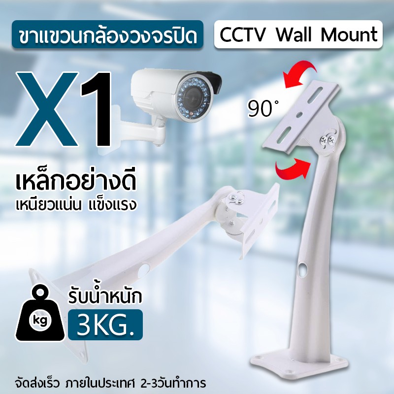 ภาพหน้าปกสินค้าขายึดกล้องวงจรปิด ขาตั้งกล้องวงจรปิดเหล็ก Metal Wall Ceiling Mount Stand Bracket for CCTV Security IP Camera