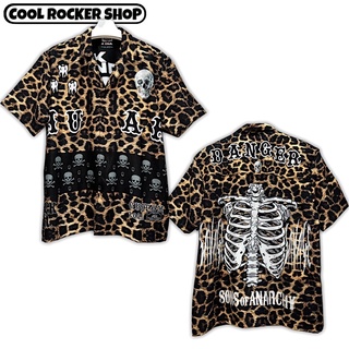 Cool Rocker : เสื้อเชิ้ตลาย LEO X SKULL สินค้าพร้อมส่ง