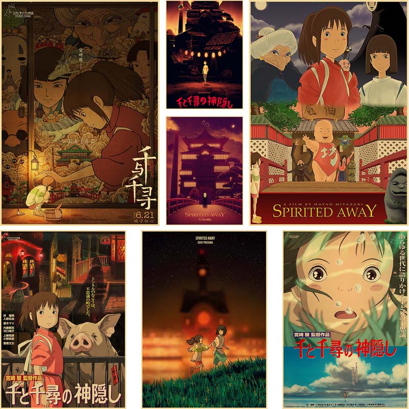 โปสเตอร์กระดาษคราฟท์-ลายอนิเมะ-miyazaki-hayao-สไตล์เรโทร-สําหรับตกแต่งผนังบ้าน-บาร์-ห้องนั่งเล่น