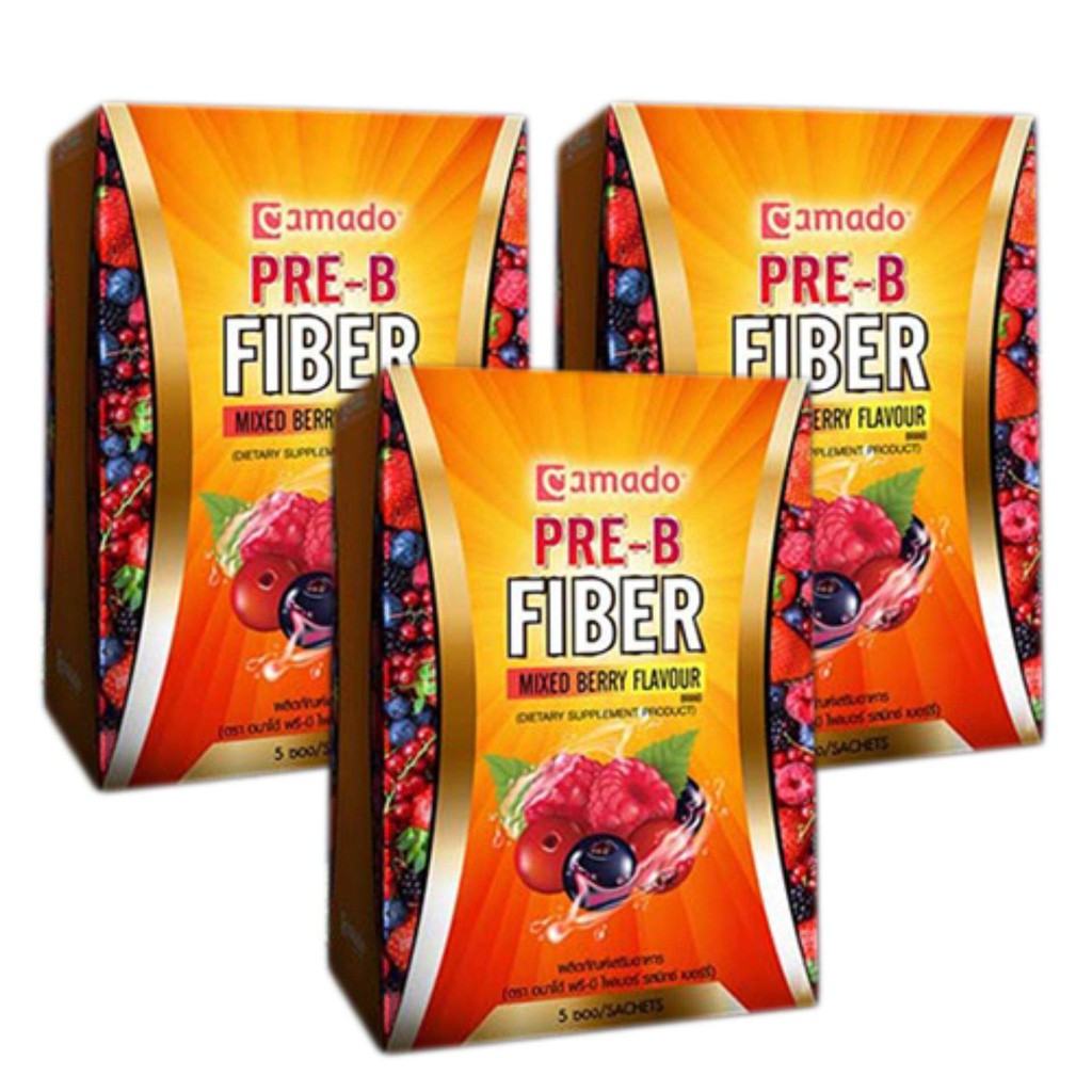 ภาพสินค้าAmado Pre B Fiber " Pack 3 กล่อง " อมาโด้ พรี บี ไฟเบอร์ ( 5 ซอง x3) จากร้าน first_healthy บน Shopee ภาพที่ 2