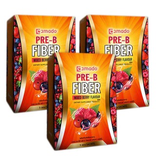 ภาพขนาดย่อของภาพหน้าปกสินค้าAmado Pre B Fiber " Pack 3 กล่อง " อมาโด้ พรี บี ไฟเบอร์ ( 5 ซอง x3) จากร้าน first_healthy บน Shopee ภาพที่ 2