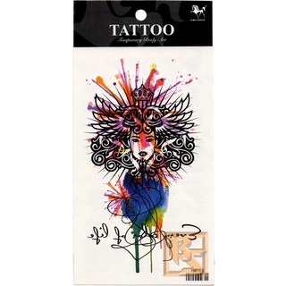 Tattoo Fashion Art ศิลปะ สีน้ำ Water Color แท็ททู สติกเกอร์ HM993