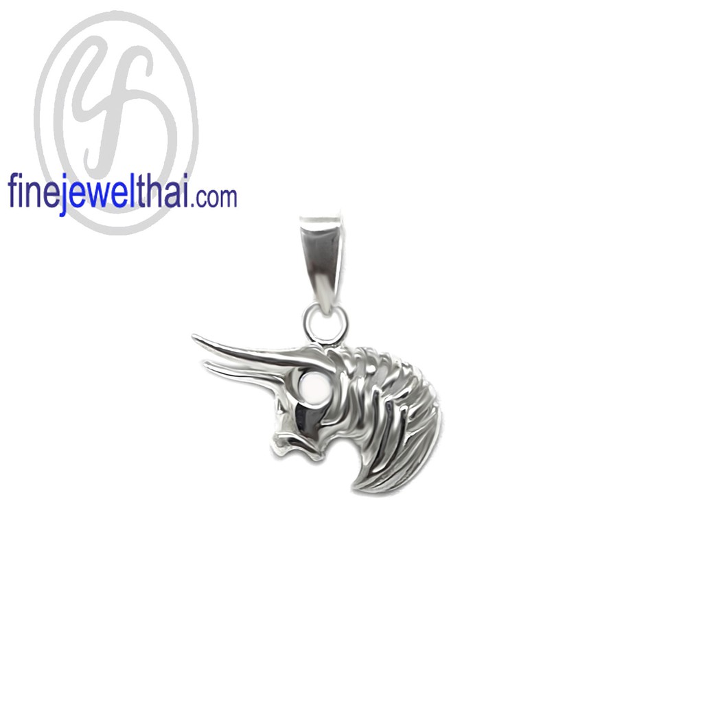 finejewelthai-จี้ราศี-ราศีพฤษภ-จี้เงินแท้-taurus-silver-pendant-p116600