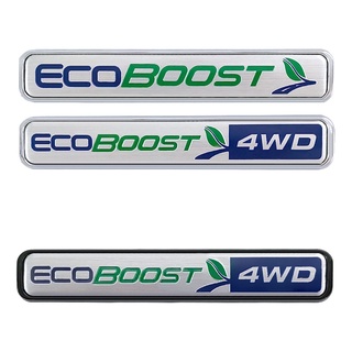 สติกเกอร์โลโก้ Ecoboost 4WD สําหรับ Ford Focus Mondeo Ecosport Kuga ESCORT Fiesta Eco boost 4WD