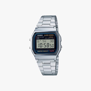 สินค้า [ประกันร้าน] CASIO นาฬิกาข้อมือผู้ชาย รุ่น A158WA-1DF-S Classic Silver