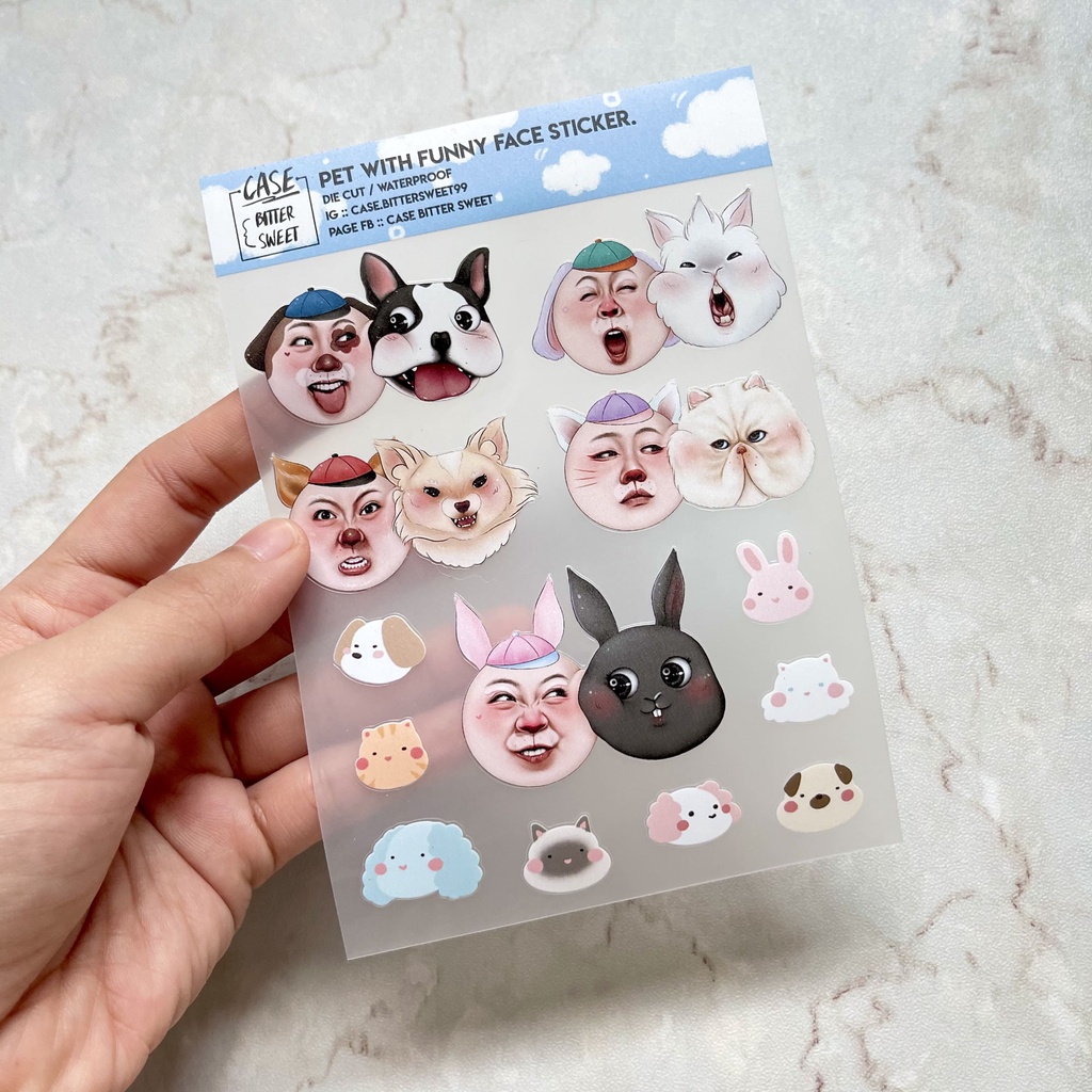 สติกเกอร์-pet-with-funny-face-sticker