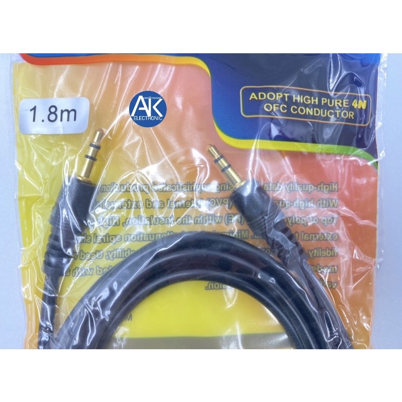 สาย-aux-3-5-mm-ผู้-ผู้-ยาว-1-8-m-1-ออก-1-aux-หัวทอง-1-8-เมตร-สายสัญญาณเสียง