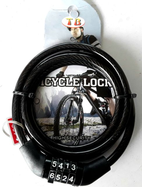 สายล๊อคจักรยาน-สลิงล๊อคจักรยาน-4รหัส-ลดราคา-ถูก-มีรหัสให้-ที่ล๊อคจักรยาน-สายล็อค-tb