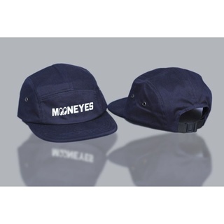 Mooneyes BLACK NAVY&lt;Unk&gt; หมวกแผง 5 ใบ คุณภาพสูง