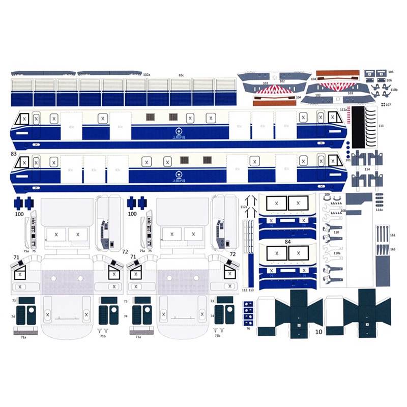 โมเดลรถไฟกระดาษ-สเกล-1-87-ho-fd11-diy-สําหรับตกแต่งโต๊ะทราย