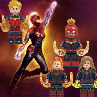 เข้ากันได้กับ Leging Minifigures Iron Man Captain Marvel ของขวัญวันเกิดอาคารบล็อกของเล่นสําหรับเด็ก