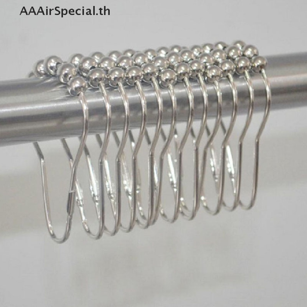 aaairspecial-ห่วงผ้าม่านอาบน้ํา-นิกเกิลขัดเงา-sa-5-ลูกกลิ้ง-12-ชิ้น-th