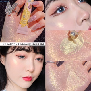 【DREAMER】Diamond Glitter Highlighter Cream Makeup Face Contour Glow Body Shimmer Highlighter Blue Gold Highlight Pallete