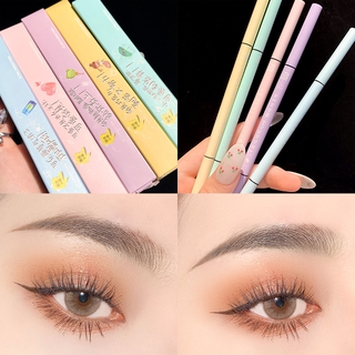 Xixi เนื้อบางแกนดินสอเขียนคิ้วกันน้ำเนียนเกลี่ยง่ายสี Double HEAD Eyebrow Pencil