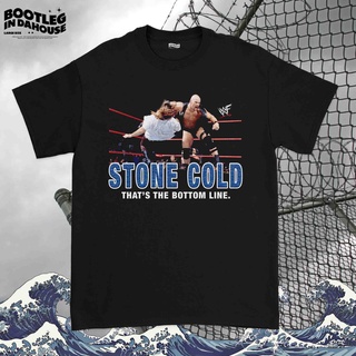 เสื้อยืด พิมพ์ลาย WWE STONE COLD BOTTOM LINE WrestleMania 2000 | เสื้อเชิ้ต ลายหินควันS-5XL
