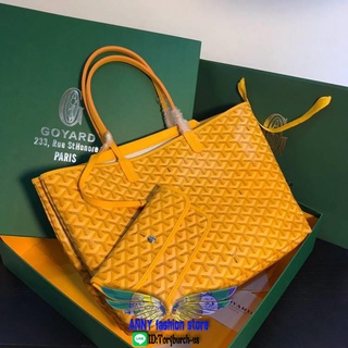 Goy^^ard medium shoulder shopping tote tricompartment handbag sand beach bag with delicate pouch