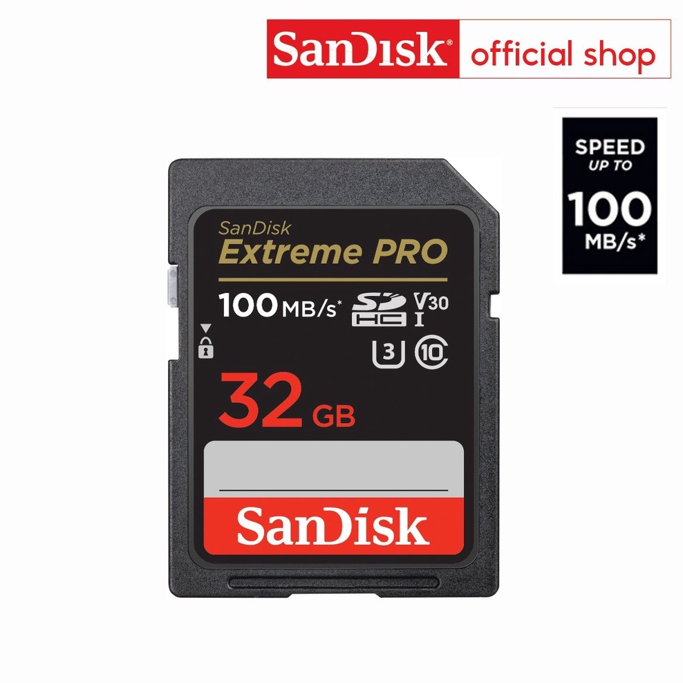 รูปภาพของSANDISK EXTREME PRO SDXC UHS-I CARD 32GB (SDSDXXO-032G-GN4IN) ความเร็ว อ่าน 100MB/s เขียน 90MB/sลองเช็คราคา