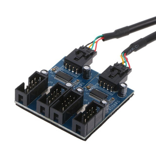 PC Case Internal 9-Pin USB 2.0 Male 1 to 4 Female Splitter PCB