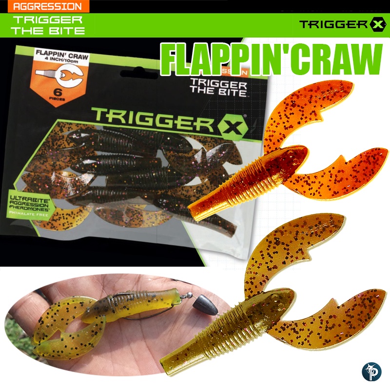 เหยื่อ TRIGGER X รุ่น FLAPPIN'CRAW | Shopee Thailand