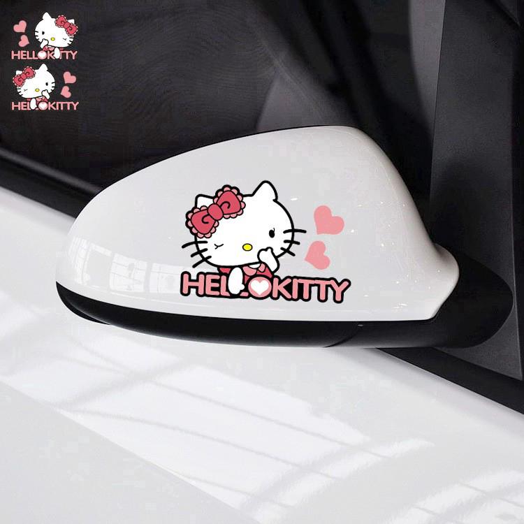 ราคาและรีวิวสติกเกอร์ ลายการ์ตูน Hello Kitty สำหรับติดกระจกมองข้างรถยนต์