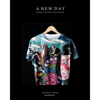 A NEW DAY 139 เสื้อยืดสไตล์ญี่ปุ่น Japan Tattoo ลาย โชกุน Shogun