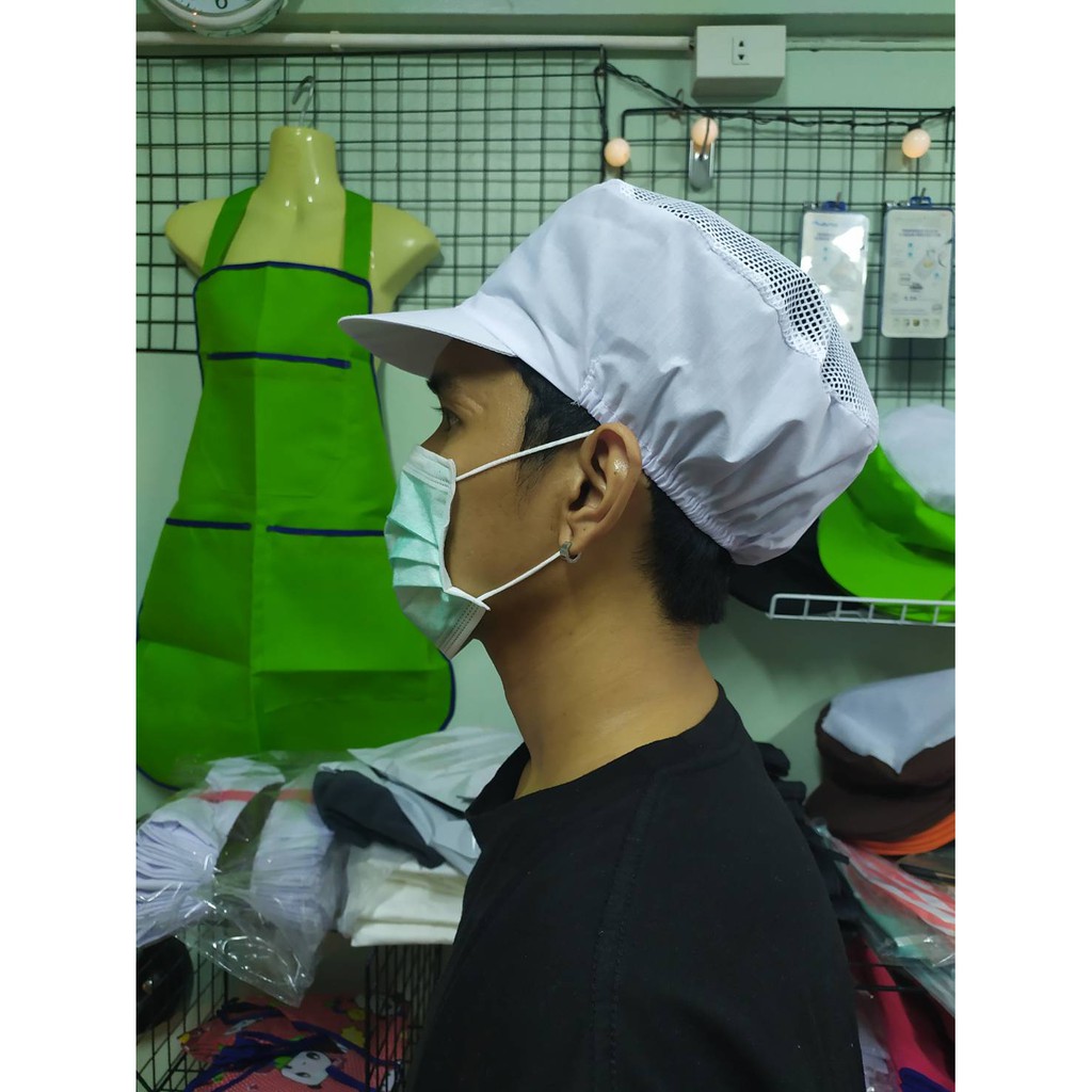 ภาพหน้าปกสินค้าหมวกโรงงาน หมวกกุ๊ก หมวกในครัว หมวกอุตสาหกรรม หมวกแก๊บ