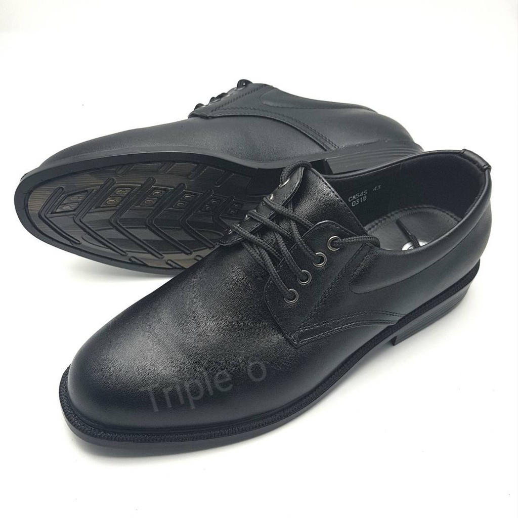 ภาพสินค้าCSB รองเท้าหนังผูกเชือก 4 รู สีดำ CM545 ไซส์ 39-46 จากร้าน i_am_shoes บน Shopee ภาพที่ 2