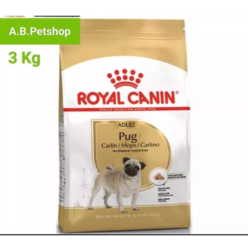 royal-canin-pug-adult-อาหารสุนัขโต-พันธุ์ปั๊ก-อายุ-10-เดือนขึ้นไป-ขนาด-3-kg