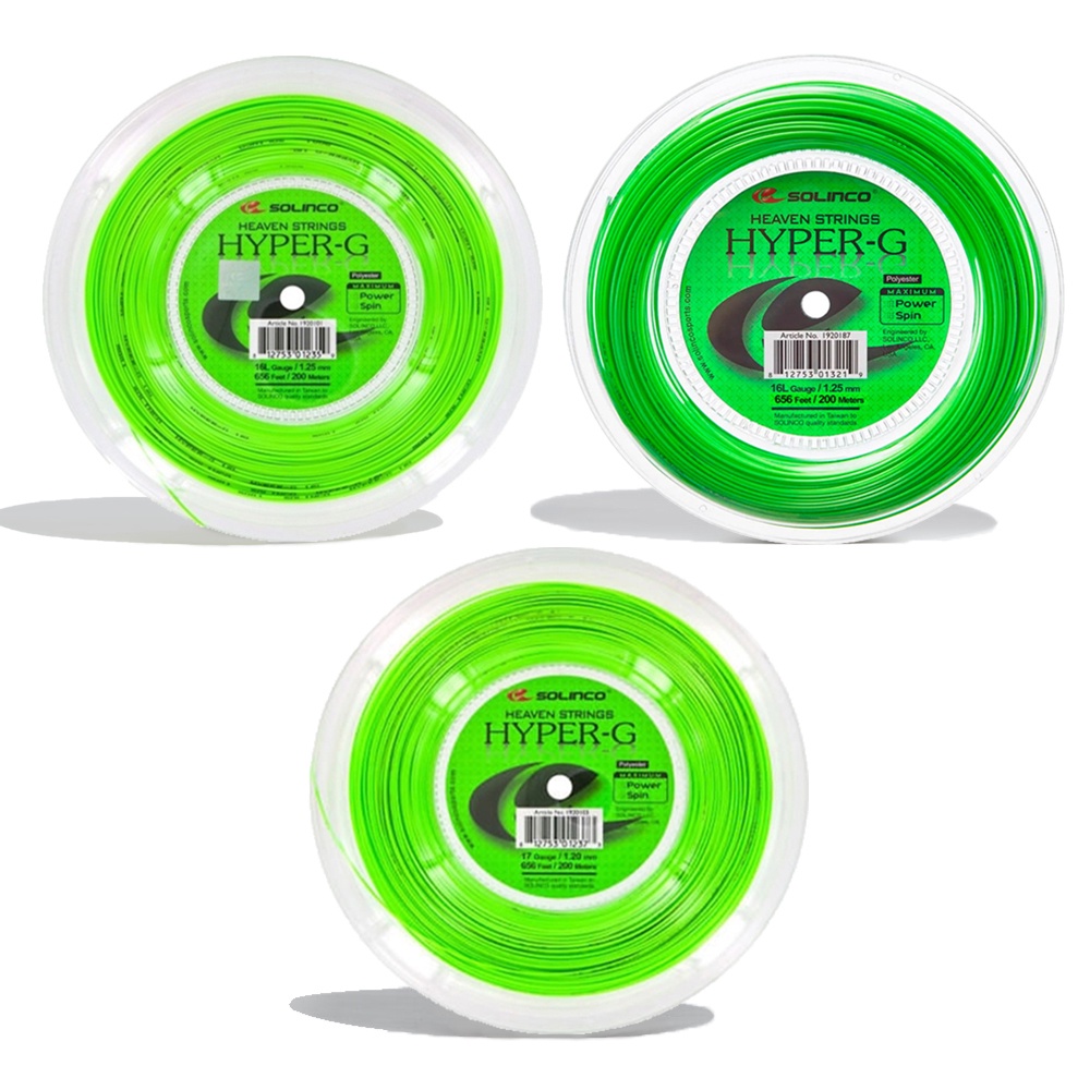 Solinco Hyper-G 16L Tennis String Reel Green