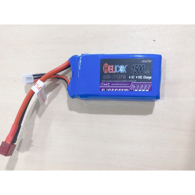 แบตเตอรี่ลิโพ-helicox-1500mah-7-4v-11-1v-2เซล-3เซล-30c-ปลั้กดีน-dean