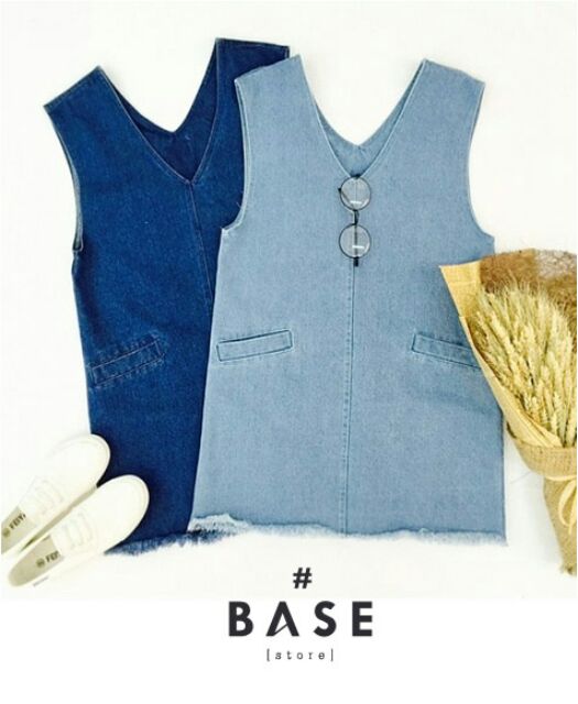 denim-pinafore-เดรสยีนส์สั้น