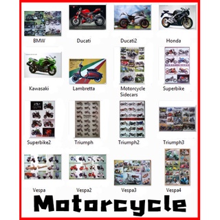 โปสเตอร์ รูปภาพ รถ มอเตอร์ไซค์ Motorcycle ชุด2 (16แบบ) Superbike จักรยานยนต์ คลาสสิค Classic โปสเตอร์ ติดผนัง สวย poster