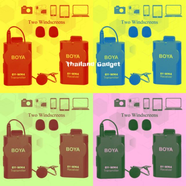 BOYA BY-WM4 ของแท้100% เป็นไมโครโฟนไร้สายมีขนาดที่เล็ก สำหรับไลฟ์สด ...