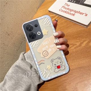 พร้อมส่ง เคสโทรศัพท์มือถือใส OPPO Reno8 Reno7 Reno6 Z Pro 4G 5G Smartphone Casing Cartoon Cute Love Bear Phone Case Soft Transparent Clear Back Cover Reno 8 8Pro Reno8Pro 7 7z 7Pro 6 6z