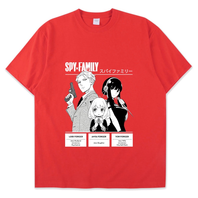 เสื้อยืดโอเวอร์ไซส์เสื้อยืดแขนสั้น-พิมพ์ลายการ์ตูนอนิเมะ-spy-x-family-manga-anya-forger-yor-forger-loid-forger-สไตล์ฮารา