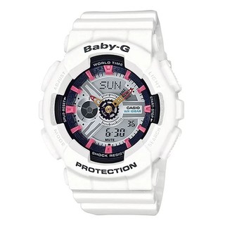 Casio Baby-G นาฬิกาข้อมือผู้หญิง สีขาว สายเรซิ่น รุ่น BA-110SN-7ADR