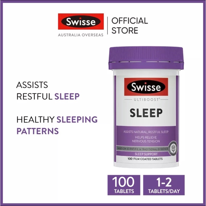 ภาพหน้าปกสินค้าSwisse Ultiboost Sleep Exp.06/2024 สำหรับผู้ที่มีปัญหาเรื่องการนอนหลับ 100 เม็ด จากร้าน happy__sunday บน Shopee