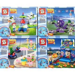 เลโก้ บล๊อค ตัวต่อ ทอย สตอรี่ย์ Cartoon Toy story ยกเซ็ต 4 กล่อง 4 แบบ 6698 CART0063