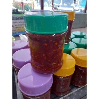 น้ำพริกเผาตาแดง(✅ฝาเขียวแมงดา✅❌ไม่มีตัวแมงดา❌)วัดพิกุลทอง จ.สิงห์บุรี photo