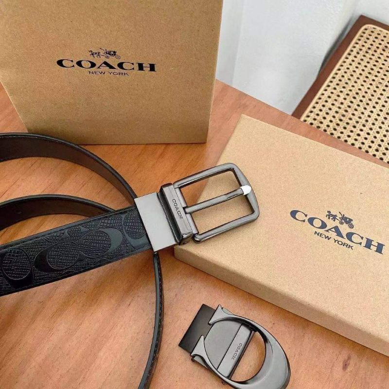 เข็มขัดcoach-ปั๊มลายทั้งเส้น