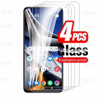 4Pcs Tempered Glass For Xiaomi Poco X4 M4 Pro 5G NFC Poko Pofo M3 X3 GT F3 F2 M2 X2 F1 X4 M3 4G Screen Protector