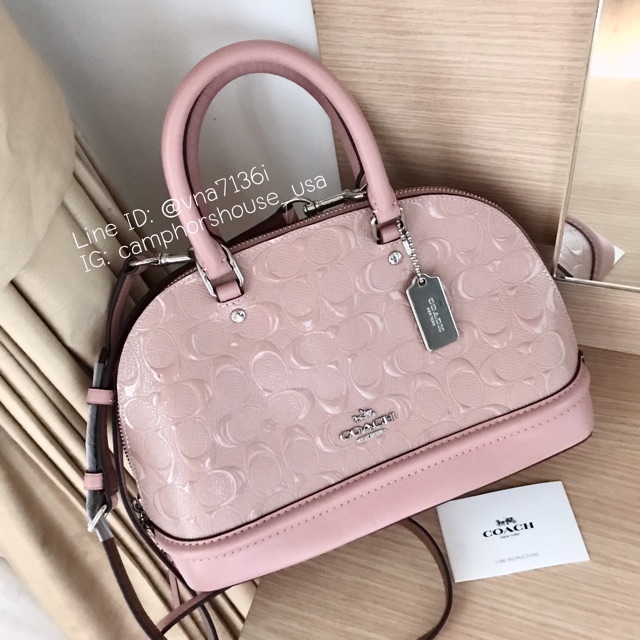 พร้อมส่ง-coach-mini-sierra-satchel-in-signature-debossed-patent-leather