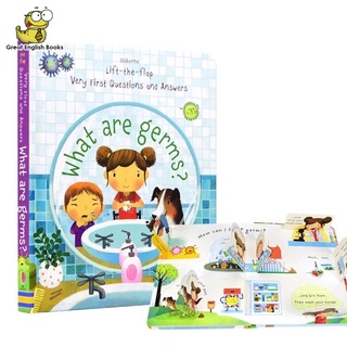 (ได้coinคืน10%)   พร้อมส่ง หนังสือ USBORNE LIFT-THE-FLAP VERY FIRST Q&amp;A: WHAT ARE GERMS?