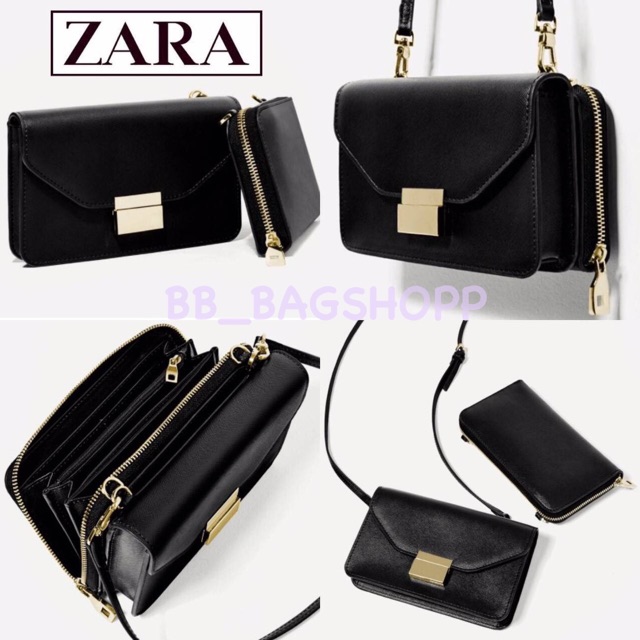 zara-2in1-wallet-crossbody-outlet-สีดำ