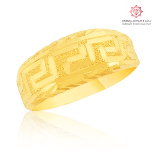 สินค้า OJ GOLD แหวนทองแท้ นน. ครึ่งสลึง 96.5% 1.9 กรัม โปร่งจีน ขายได้ จำนำได้ มีใบรับประกัน แหวนทอง