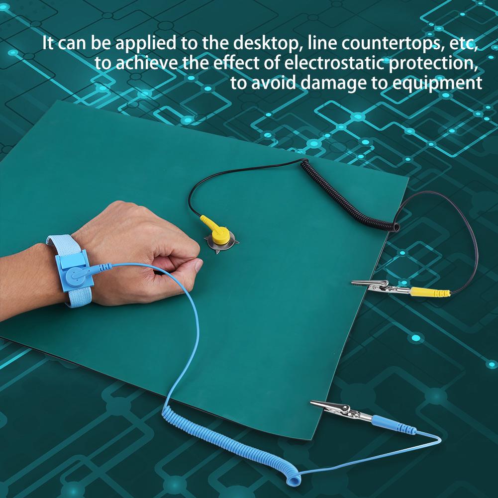 ภาพหน้าปกสินค้า30CM*40CM ESD Anti-Static Wrist Strap Ground Wire Blanket Phone Repair Work Mat ที่เกี่ยวข้อง